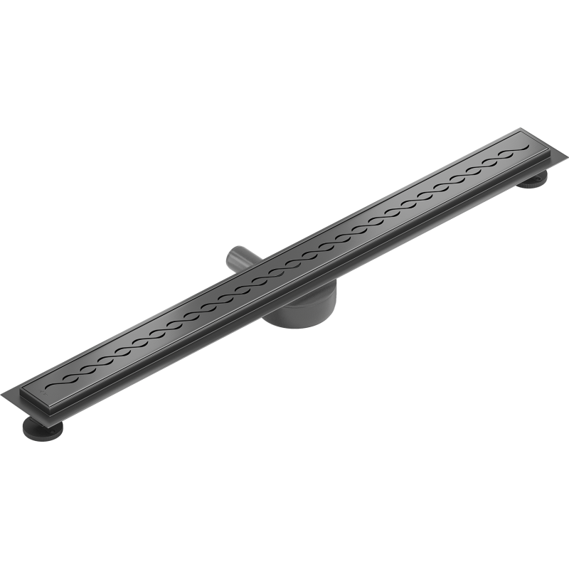 Mexen Flat 360° M18 Drehbarer Linienablauf 80 cm, gebürstetes Gun Gray - 1E23080-40