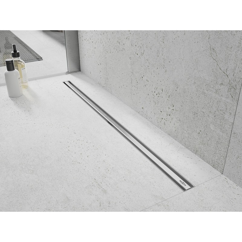Mexen Flat 360° Slim drehbarer Linienablauf 120 cm, Inox - 1041120