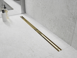 Mexen Flat 360° Slim Lineare Drehabflussrinne 90 cm, gold - 1541090