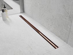 Mexen Flat 360° Slim drehbarer Linienabfluss 60 cm, Roségold - 1641060
