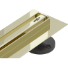 Mexen Flat 360° Slim Drehbarer Linienablauf 50 cm, gold - 1541050
