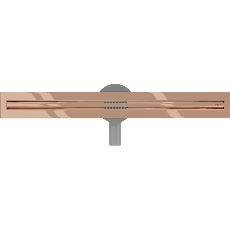 Mexen Flat 360° Slim drehbarer Linienablauf 50 cm, Roségold - 1641050