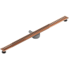 Mexen Flat 360° Slim drehbarer Linienablauf 140 cm, Roségold - 1641140