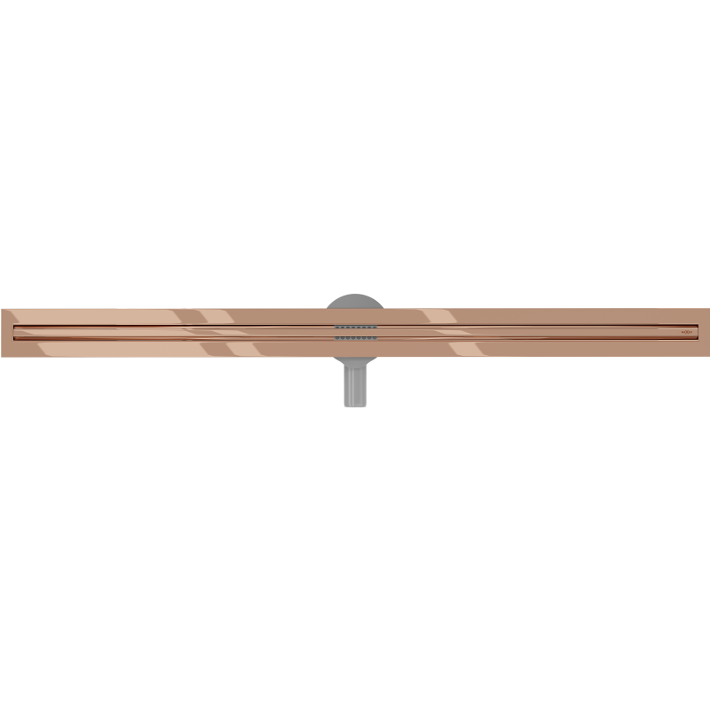 Mexen Flat 360° Slim drehbarer Linienablauf 150 cm, Roségold - 1641150