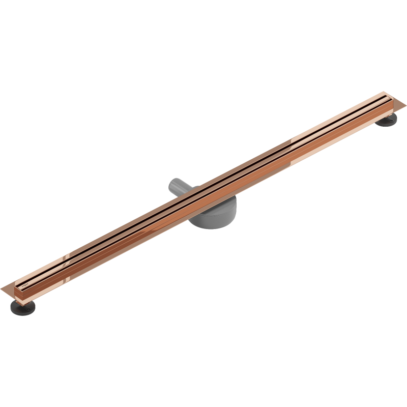 Mexen Flat 360° Slim drehbare Linienentwässerung 160 cm, Roségold - 1641160