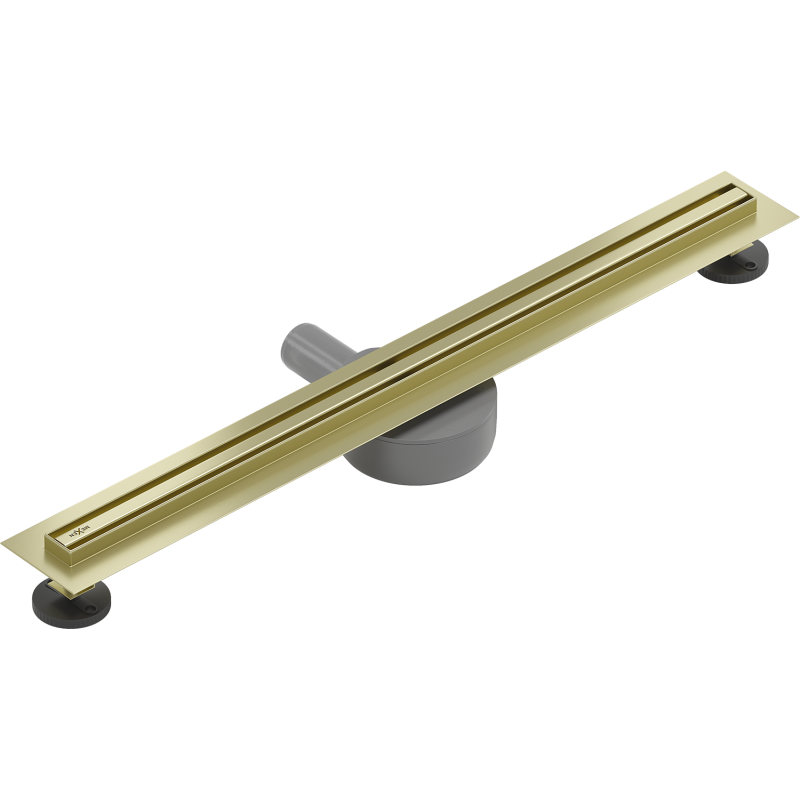 Mexen Flat 360° Slim drehbarer linearer Abfluss 50 cm, gebürstetes Gold - 1A41050