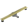 Mexen Flat 360° Slim drehbarer linearer Abfluss 60 cm, gebürstetes Gold - 1A41060