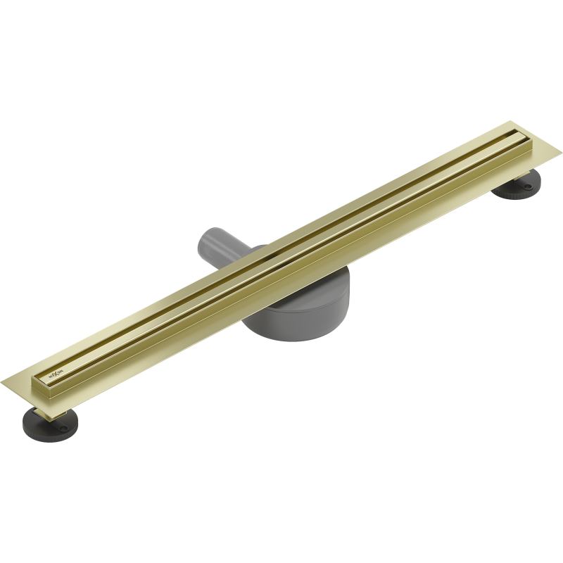 Mexen Flat 360° Slim drehbarer linearer Abfluss 60 cm, gebürstetes Gold - 1A41060