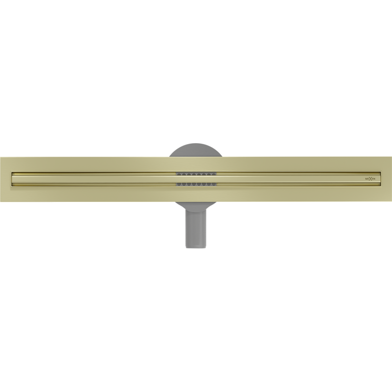 Mexen Flat 360° Slim drehbarer linearer Abfluss 60 cm, gebürstetes Gold - 1A41060