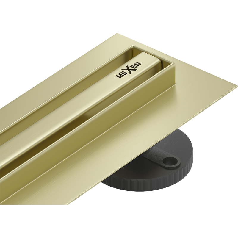 Mexen Flat 360° Slim drehbarer Linienablauf 70 cm, gebürstet gold - 1A41070