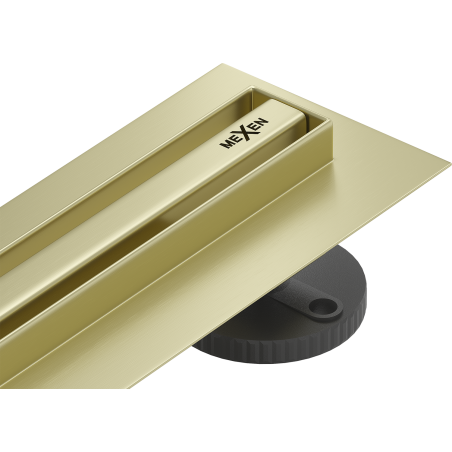 Mexen Flat 360° Slim drehbarer Linienablauf 70 cm, gebürstet gold - 1A41070