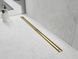 Mexen Flat 360° Slim drehbarer Linienablauf 70 cm, gebürstet gold - 1A41070