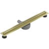 Mexen Flat 360° Slim drehbarer Linienablauf 70 cm, gebürstet gold - 1A41070