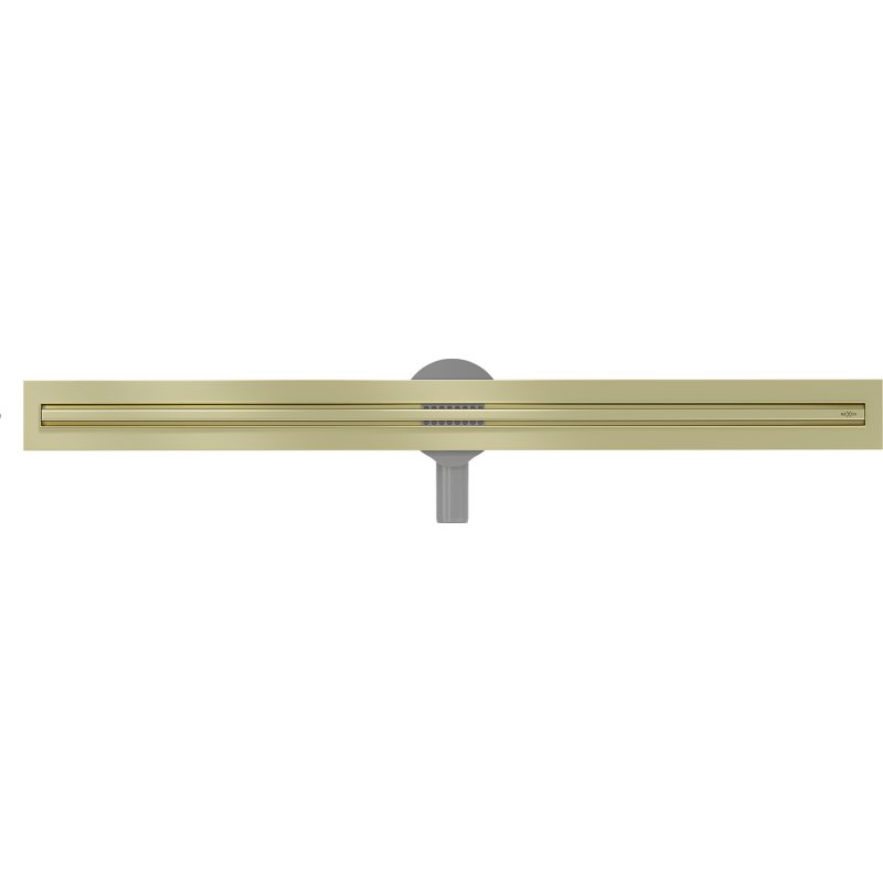 Mexen Flat 360° Slim Drehbarer linearer Abfluss 100 cm, gebürstet Gold - 1A41100