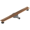 Mexen Flat 360° Slim drehbarer Linienablauf 50 cm, gebürstetes Kupfer - 1C41050