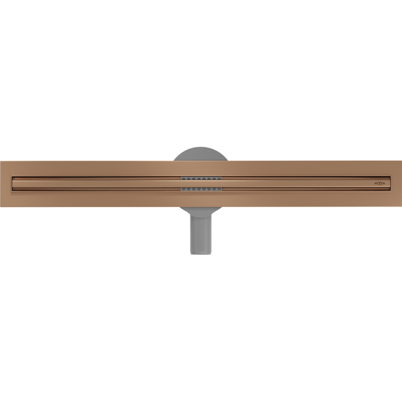 Mexen Flat 360° Slim drehbarer Linienablauf 50 cm, gebürstetes Kupfer - 1C41050