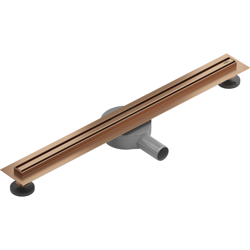 Mexen Flat 360° Slim drehbare Linienentwässerung 60 cm, gebürstetes Kupfer - 1C41060
