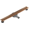Mexen Flat 360° Slim drehbare Linienentwässerung 60 cm, gebürstetes Kupfer - 1C41060