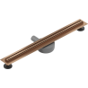 Mexen Flat 360° Slim Rotierender Linienablauf 70 cm, gebürstetes Kupfer - 1C41070