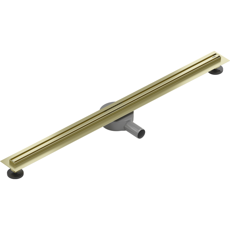 Mexen Flat 360° Slim Drehbarer linearer Abfluss 100 cm, gebürstet Gold - 1A41100