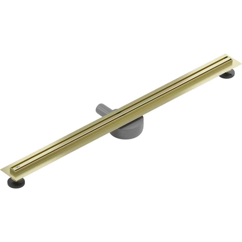 Mexen Flat 360° Slim Drehbarer linearer Abfluss 100 cm, gebürstet Gold - 1A41100