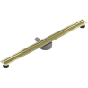 Mexen Flat 360° Slim Drehbarer linearer Abfluss 100 cm, gebürstet Gold - 1A41100