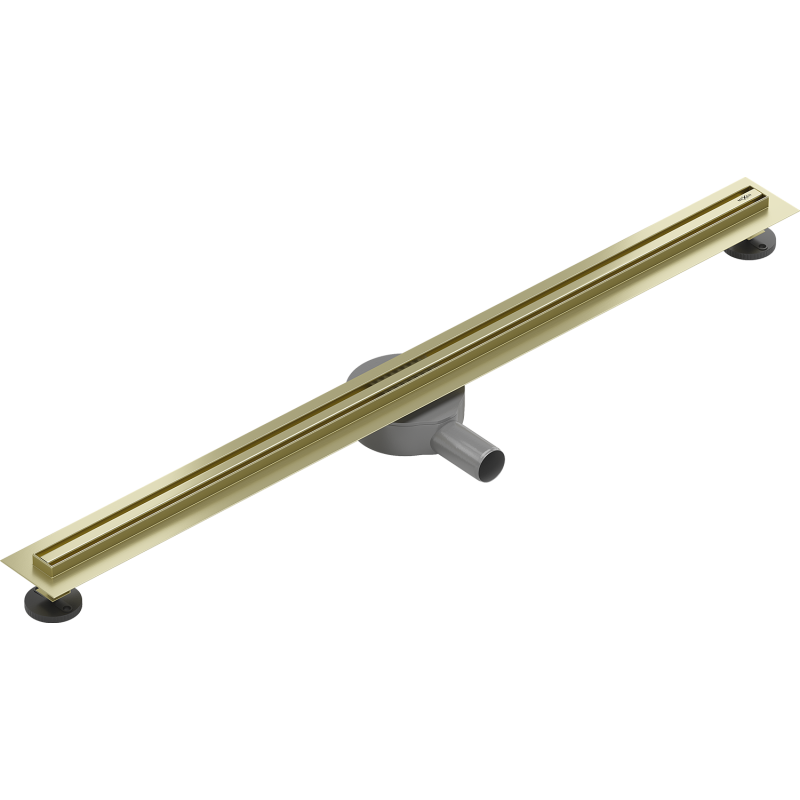 Mexen Flat 360° Slim Drehbarer Linienablauf 80 cm, gebürstetes Gold - 1A41080