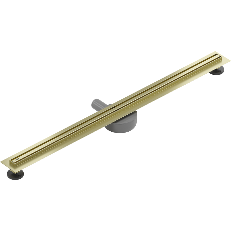 Mexen Flat 360° Slim Drehbarer Linienablauf 80 cm, gebürstetes Gold - 1A41080