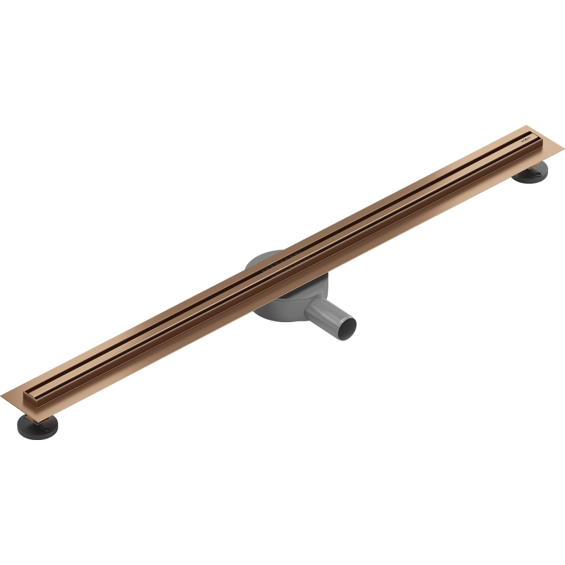 Mexen Flat 360° Slim Drehbarer Linienablauf 80 cm, gebürstetes Kupfer - 1C41080