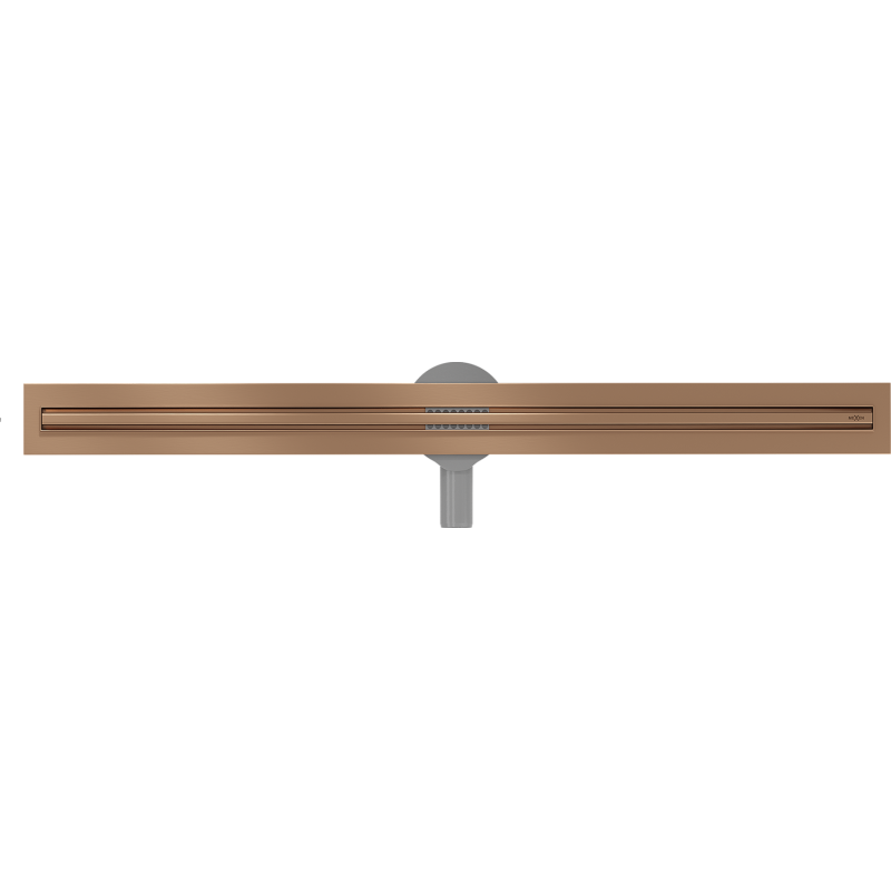 Mexen Flat 360° Slim Drehbarer Linienablauf 80 cm, gebürstetes Kupfer - 1C41080