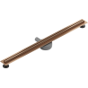 Mexen Flat 360° Slim Lineare drehbare Abflussrinne 90 cm, gebürstetes Kupfer - 1C41090