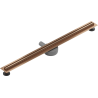 Mexen Flat 360° Slim drehbarer Linearablauf 100 cm, gebürstetes Kupfer - 1C41100