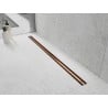 Mexen Flat 360° Slim drehbarer Linienablauf 110 cm, gebürstetes Kupfer - 1C41110