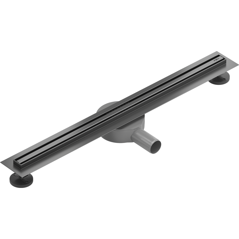 Mexen Flat 360° Slim Drehbarer Linienablauf 50 cm, gebürstetes Gun Gray - 1E41050