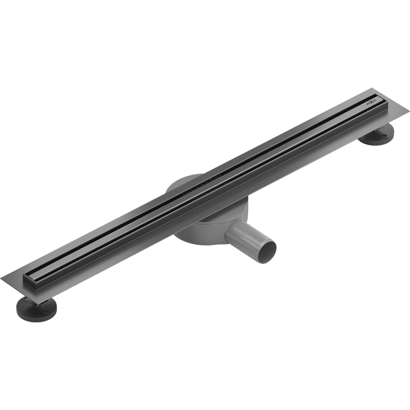 Mexen Flat 360° Slim Drehbarer linearer Abfluss 70 cm, gebürstetes Gun Gray - 1E41070