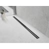 Mexen Flat 360° Slim drehbarer Linienablauf 80 cm, gun grey gebürstet - 1E41080