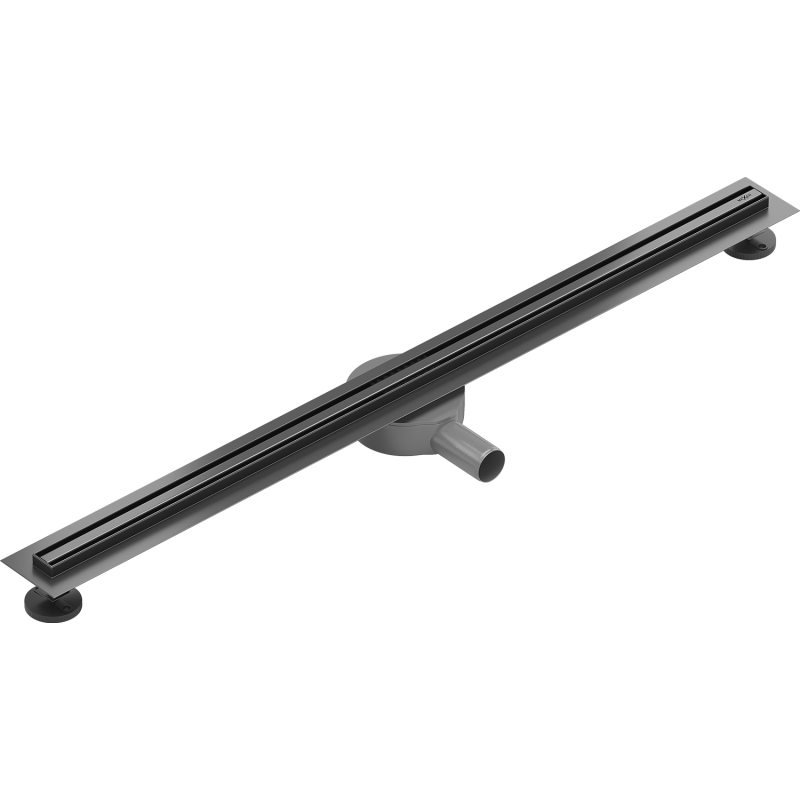 Mexen Flat 360° Slim drehbarer Linienablauf 80 cm, gun grey gebürstet - 1E41080
