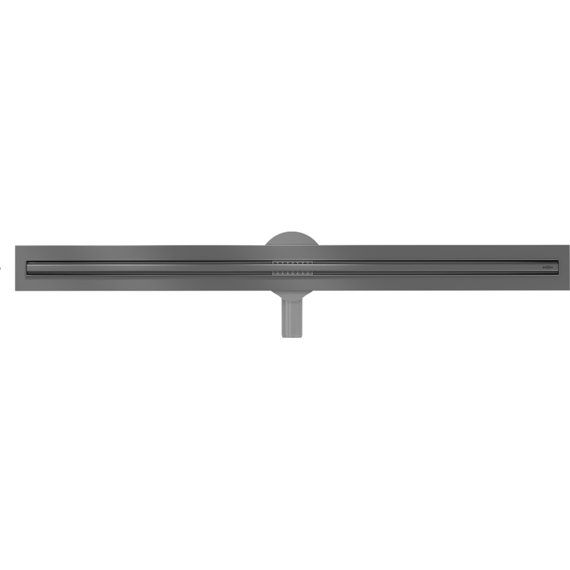 Mexen Flat 360° Slim drehbarer Linienablauf 80 cm, gun grey gebürstet - 1E41080