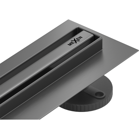 Mexen Flat 360° Slim Drehbare Linienentwässerung 140 cm, gebürstetes Gun Gray - 1E41140
