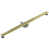 Mexen Flat 360° Slim Drehbarer Linienablauf 110 cm, gebürstetes Gold - 1A41110