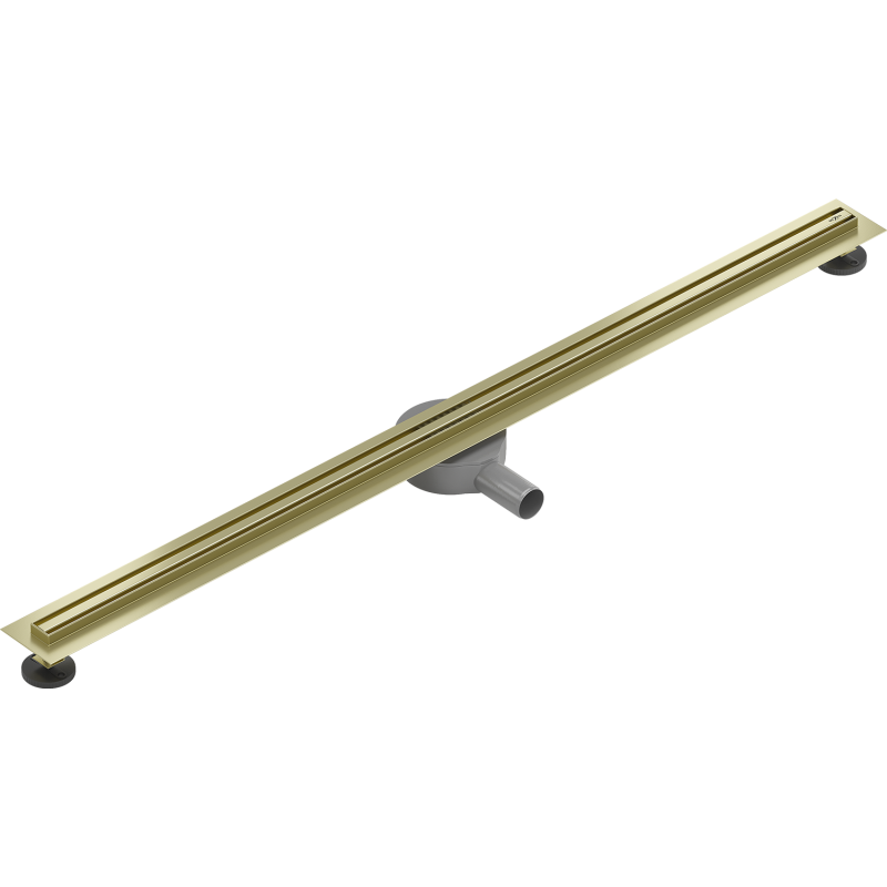 Mexen Flat 360° Slim Drehbarer Linienablauf 110 cm, gebürstetes Gold - 1A41110