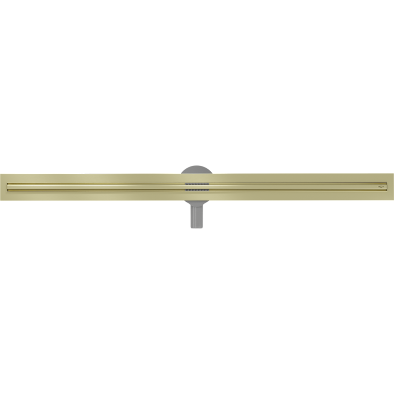 Mexen Flat 360° Slim Drehbarer Linienablauf 110 cm, gebürstetes Gold - 1A41110