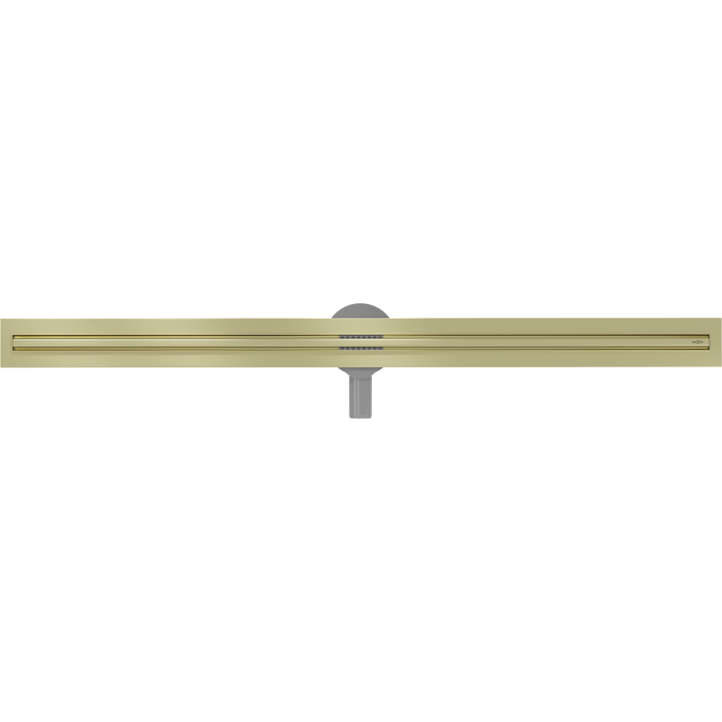 Mexen Flat 360° Slim drehbarer Linienablauf 120 cm, gebürstetes Gold - 1A41120