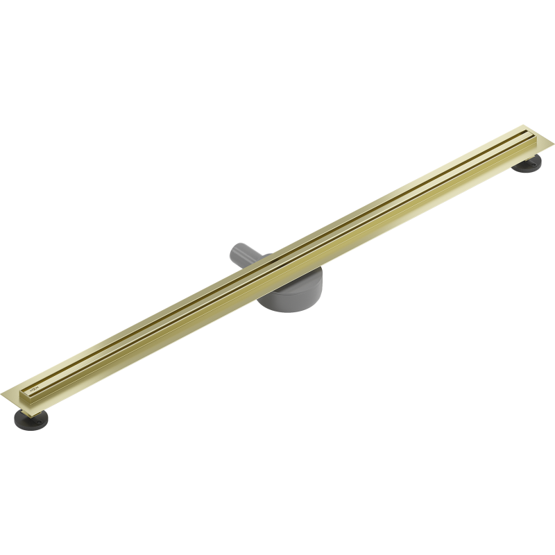 Mexen Flat 360° Slim drehbarer Linienablauf 140 cm, gebürstetes Gold - 1A41140
