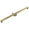 Mexen Flat 360° Slim drehbarer Linienablauf 160 cm, gebürstetes Gold - 1A41160