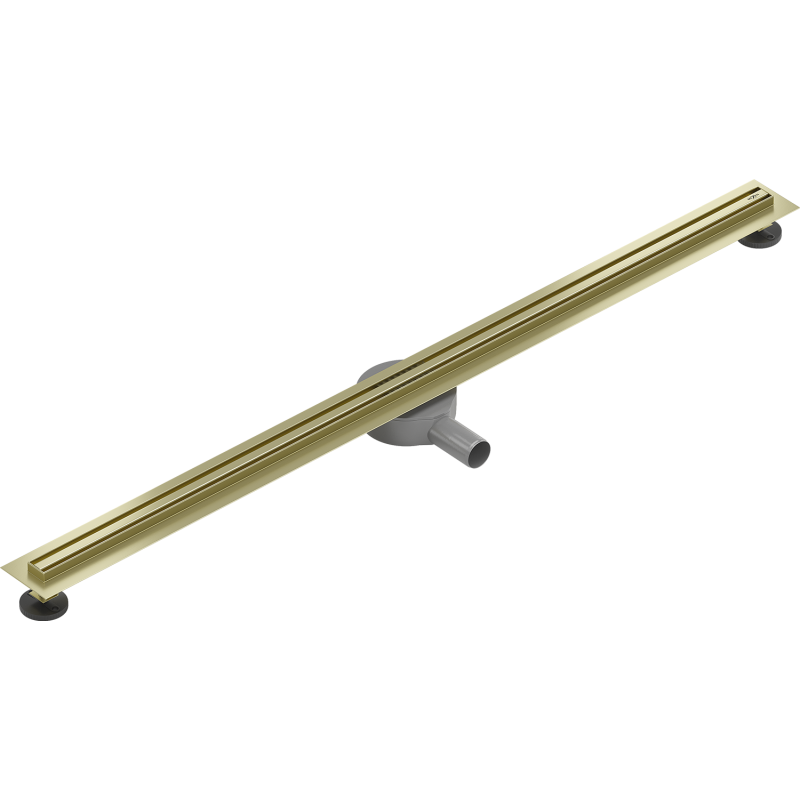 Mexen Flat 360° Slim drehbarer Linienablauf 160 cm, gebürstetes Gold - 1A41160