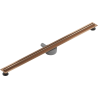 Mexen Flat 360° Slim drehbarer Linienablauf 130 cm, gebürstetes Kupfer - 1C41130