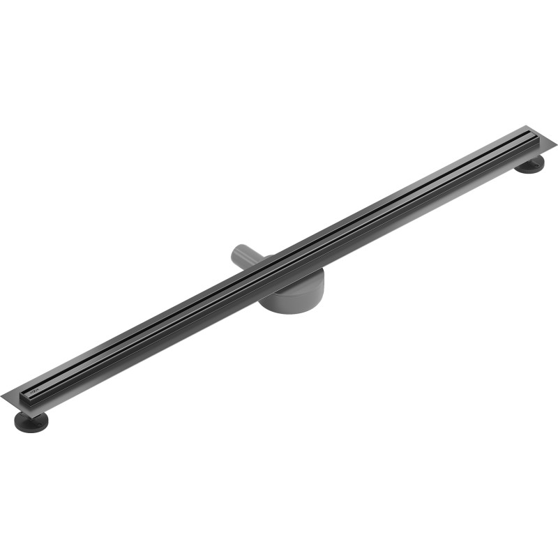 Mexen Flat 360° Slim Drehbarer Linienablauf 150 cm, Gun Gray gebürstet - 1E41150