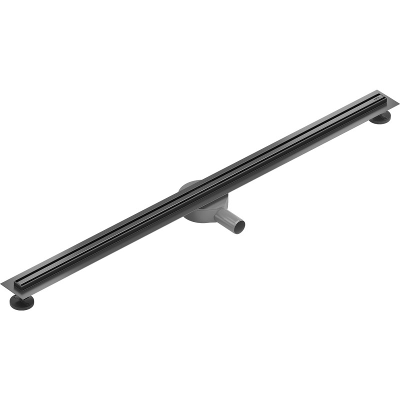 Mexen Flat 360° Slim Drehbarer Linienablauf 150 cm, Gun Gray gebürstet - 1E41150