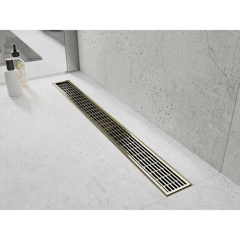 Mexen Flat M33 Linearablauf 80 cm, gold - 1533080-15